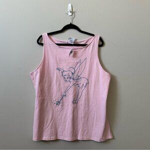 Disney world (NWT) light pink tinkerbell embroidered tank top